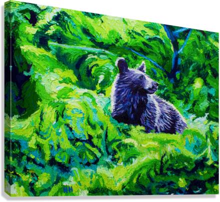 Bear in the green Canvas Print