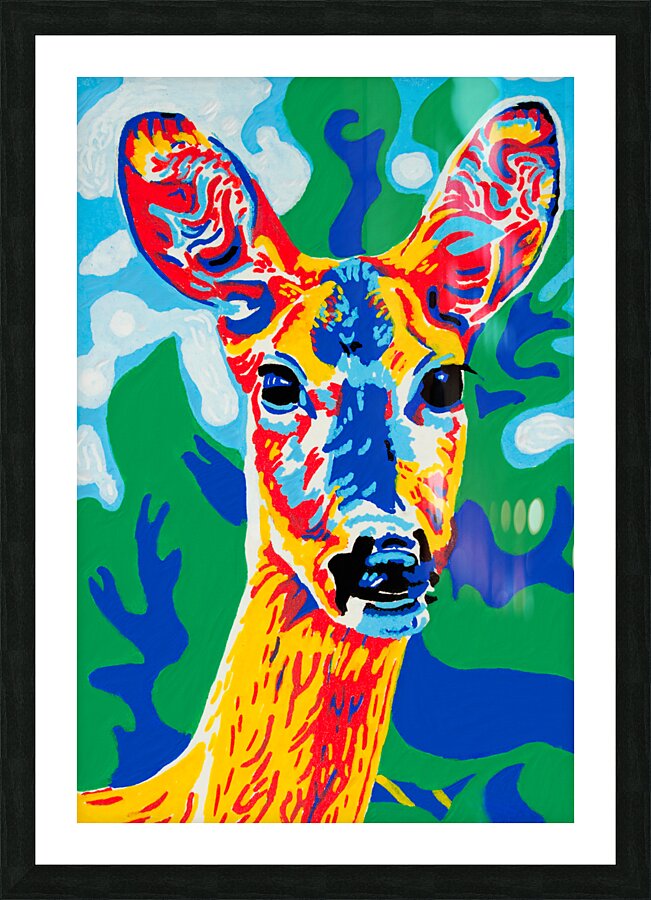 Colorful Deer Picture Frame print