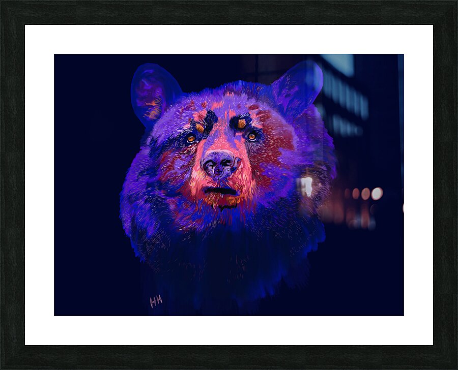 Bear - Digital painting Picture Frame print