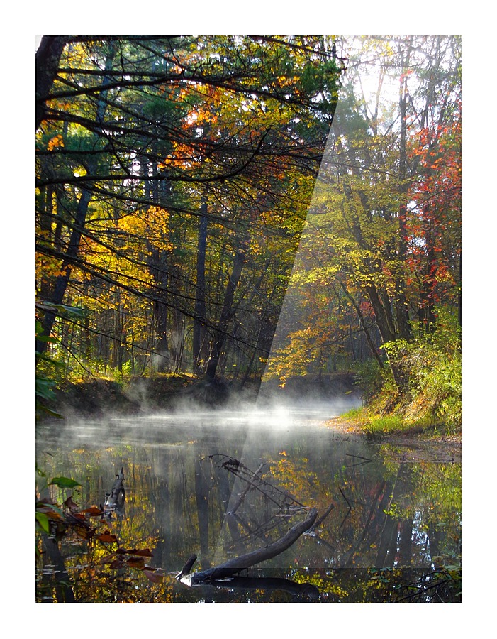 Misty River Picture Frame print