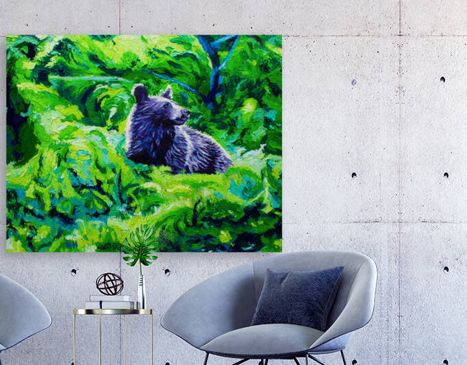 Bear in the green Reproduction