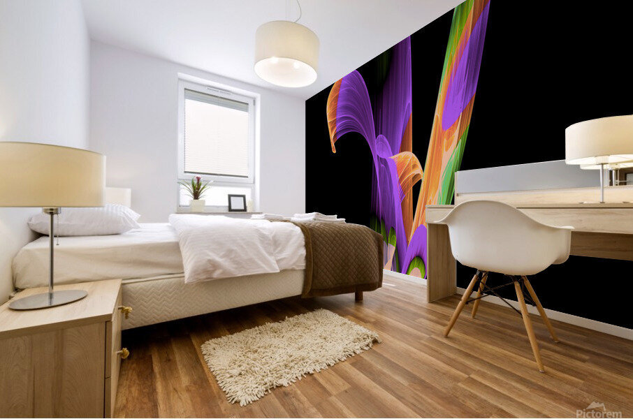 Digital Flower Mural print
