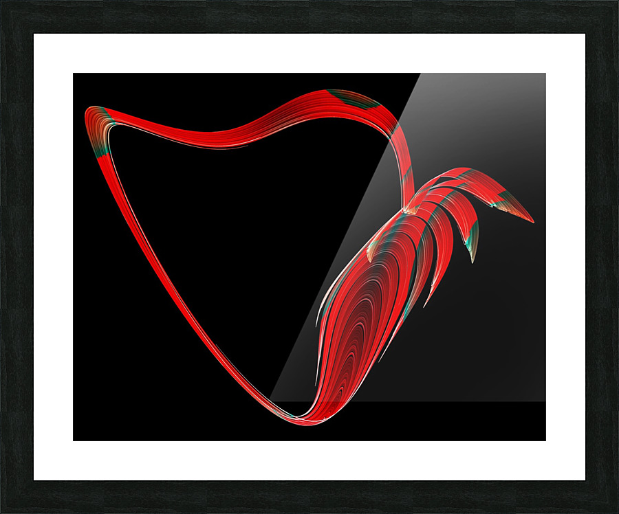 Flying Heart Picture Frame print