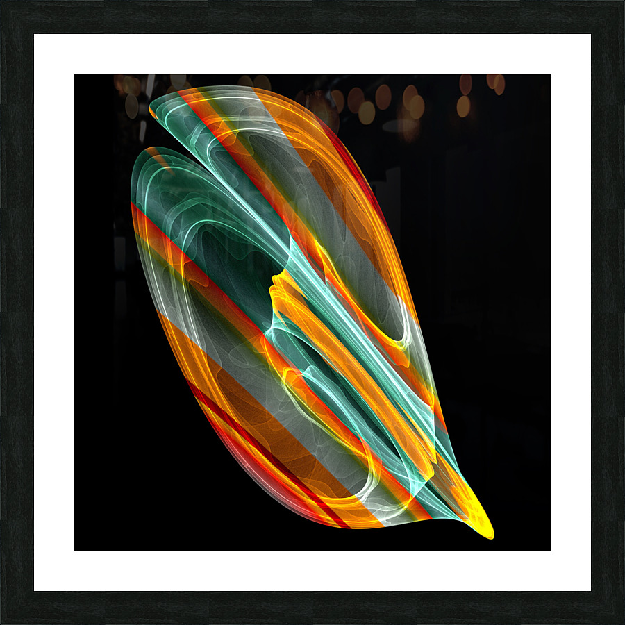 Glowing Leaf Picture Frame print