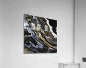 Abstract black gold Acrylic Print
