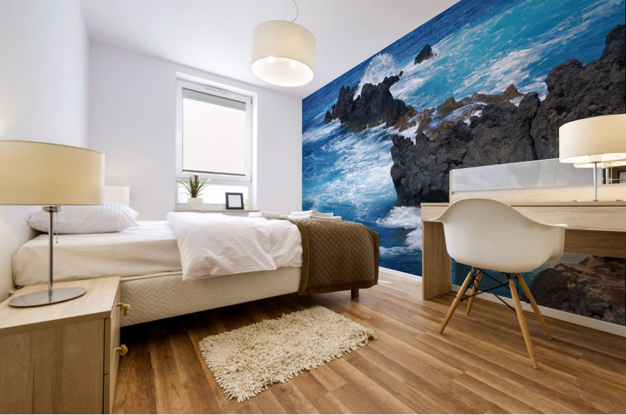 Lava Rock-Ocean Mural print