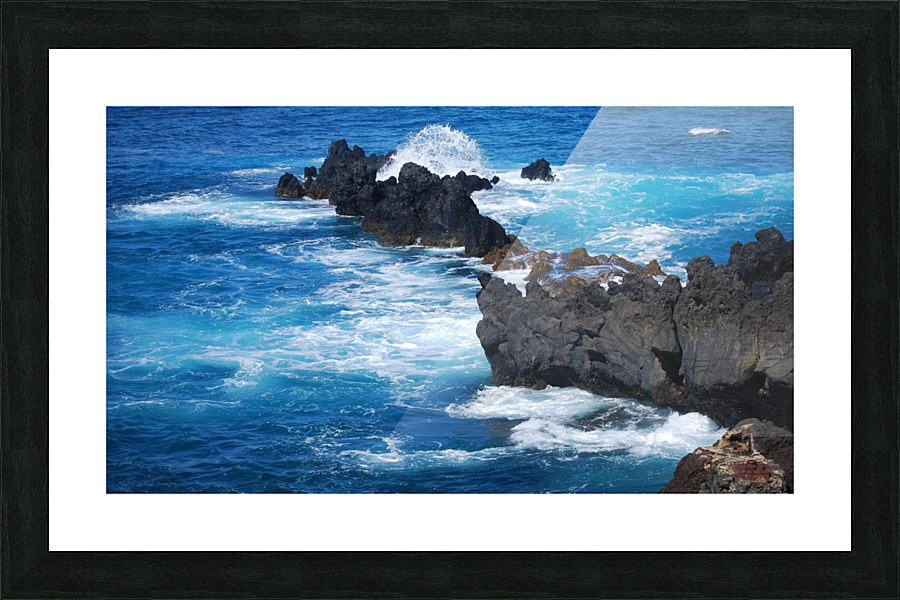 Lava Rock-Ocean Picture Frame print