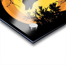 wolf moon wild grass animal birds Acrylic print