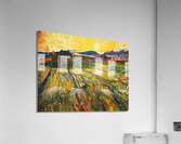 trees countryside painting Acrylic Print