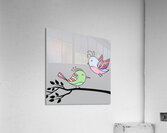 birds flying branch encounter Acrylic Print