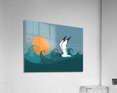seagull sea storm waves Acrylic Print