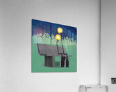 lanterns lamp posts park bench Acrylic Print