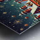 village town snow Metal print