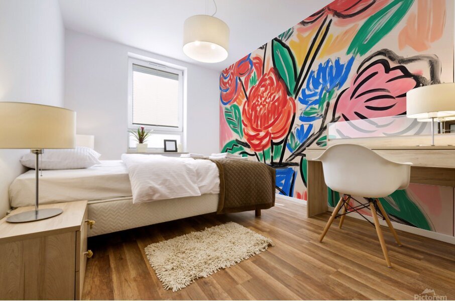 flowers art Mural print