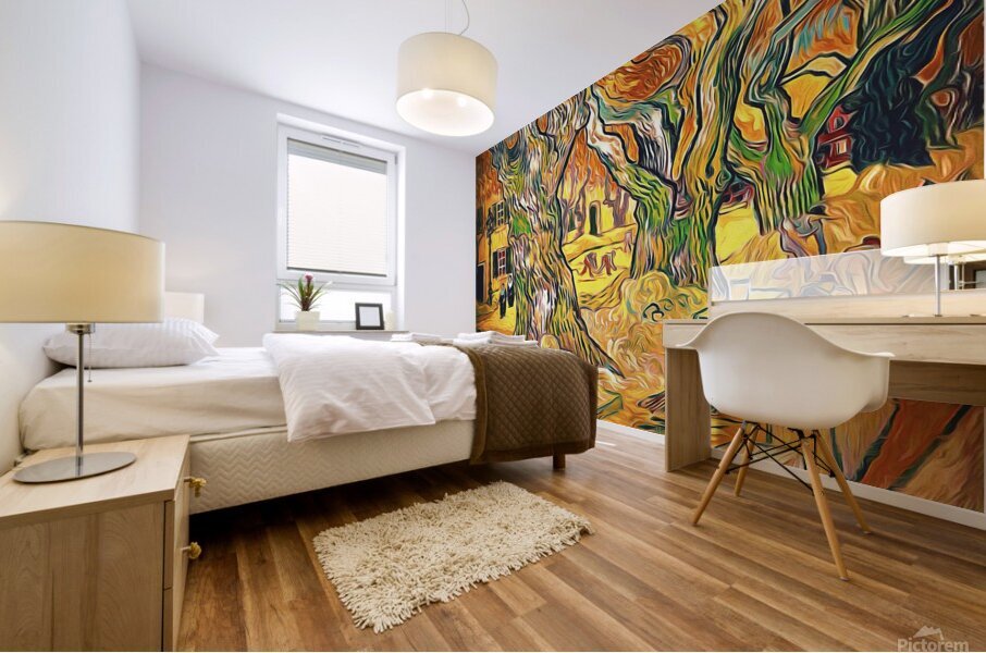 trees painting vincent van gogh art Mural print