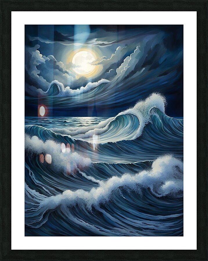 waves storm sea Picture Frame print