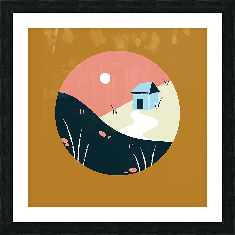 ellipse design background poster Picture Frame print