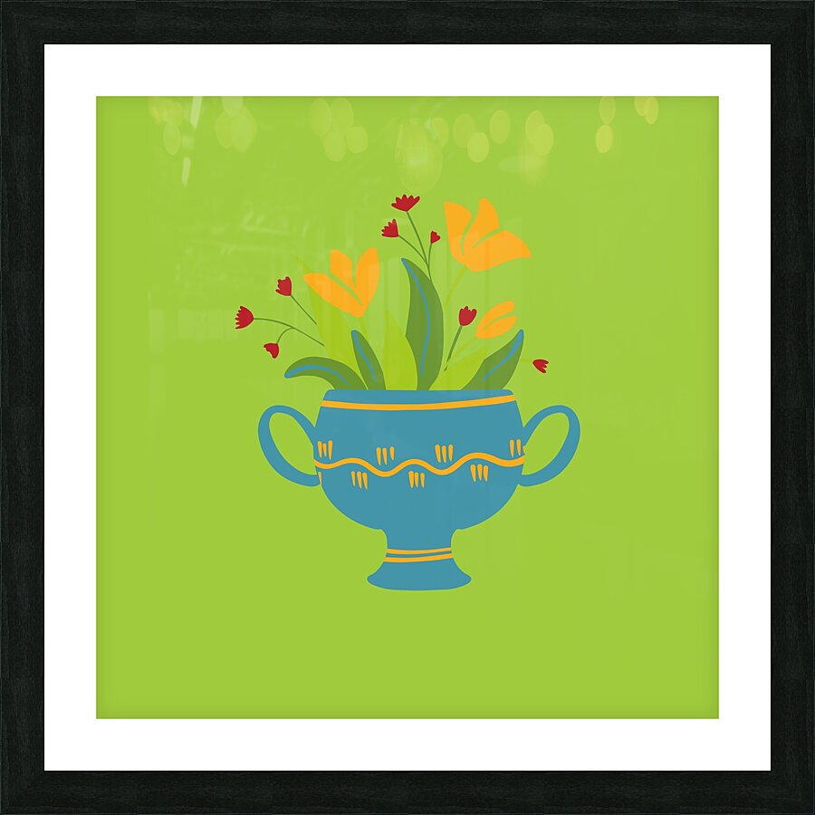 flowers pot vase plant bloom Picture Frame print