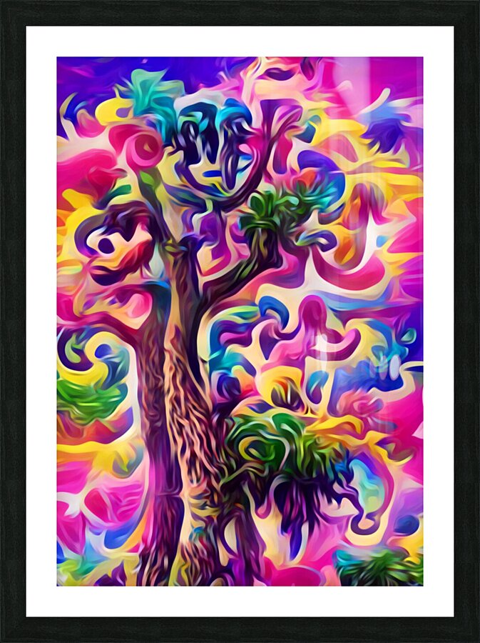 abstract digital art psychedelic Picture Frame print