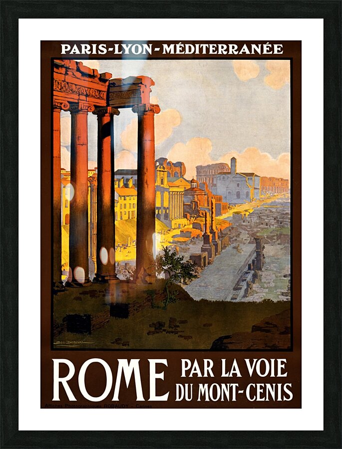 rome vintage travel poster poster Picture Frame print