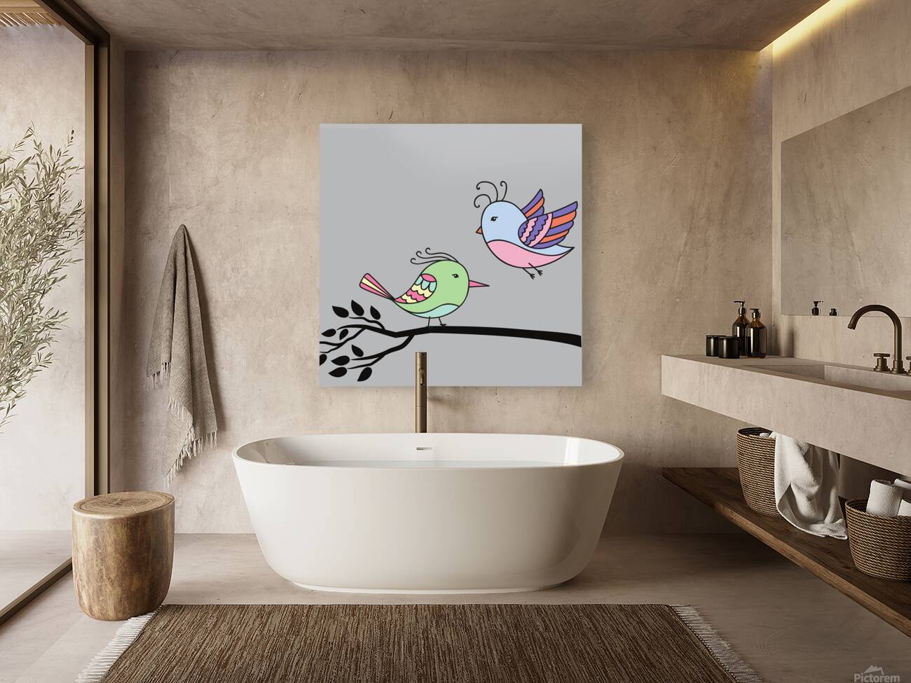 birds flying branch encounter Reproduction