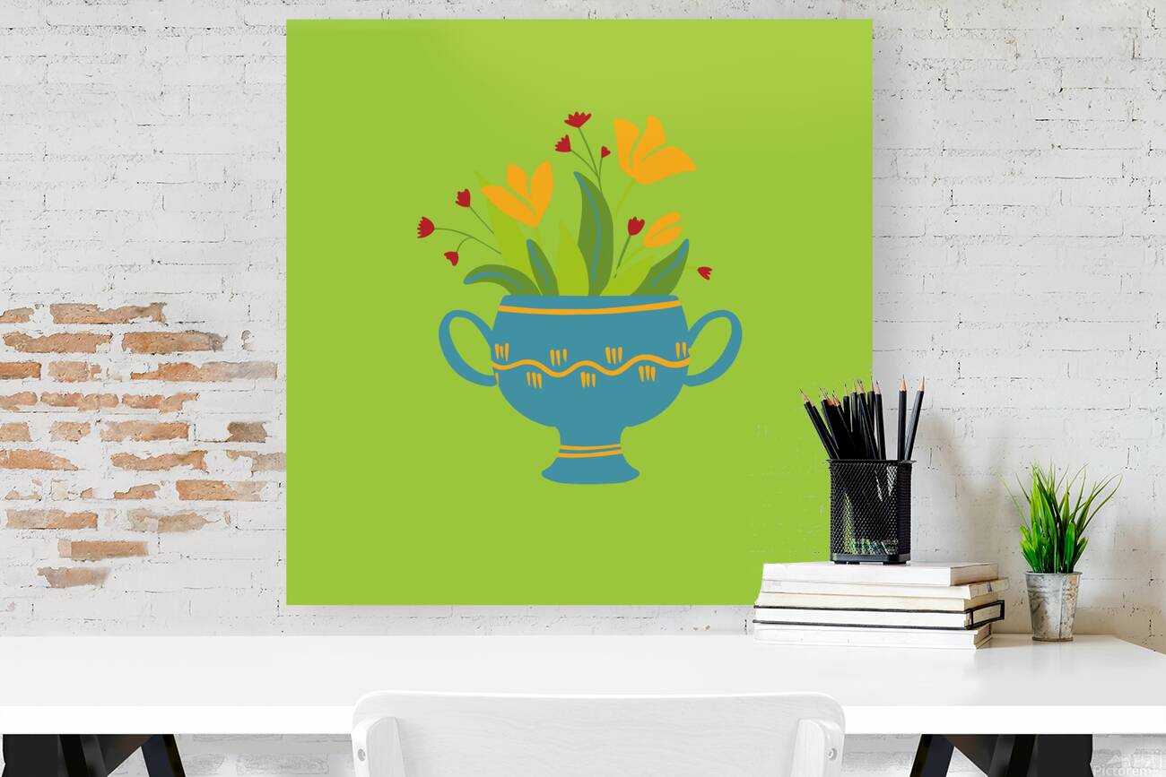 flowers pot vase plant bloom Reproduction