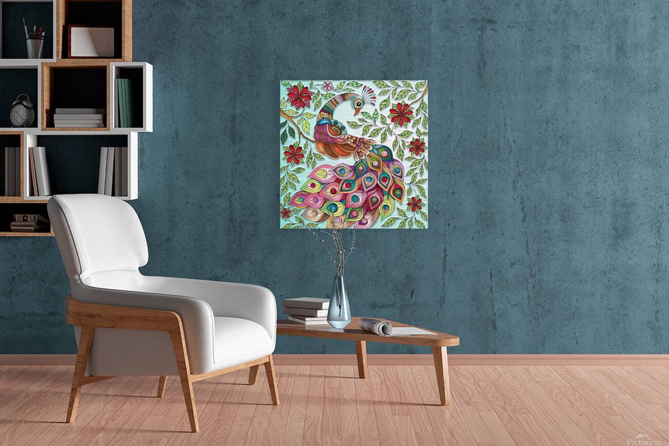 Peacock colours Reproduction