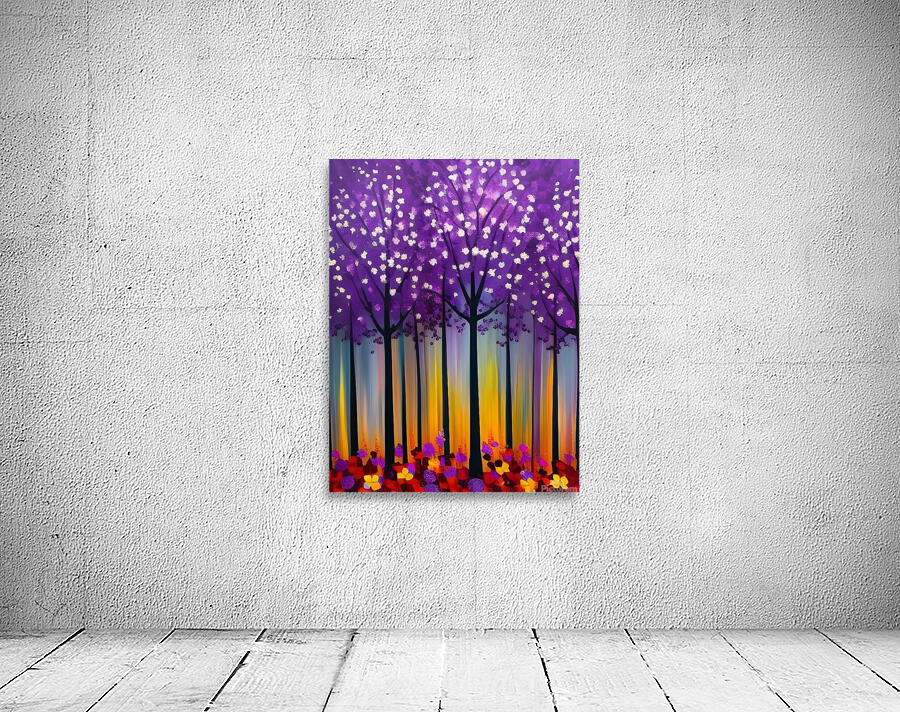 trees painting forest Wall Preview