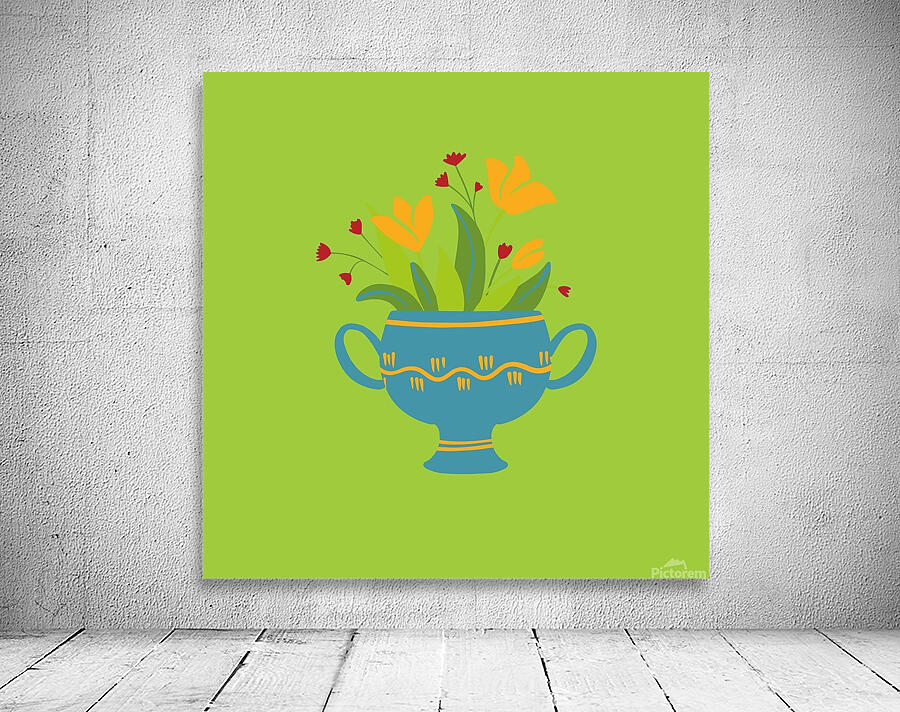 flowers pot vase plant bloom Wall Preview