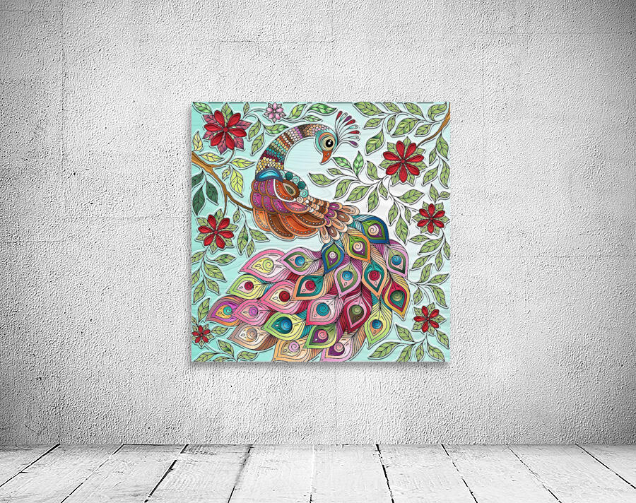 Peacock colours Wall Preview