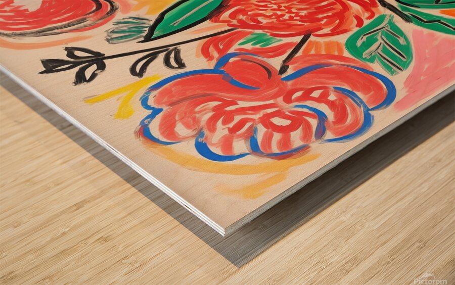 flowers art Wood print