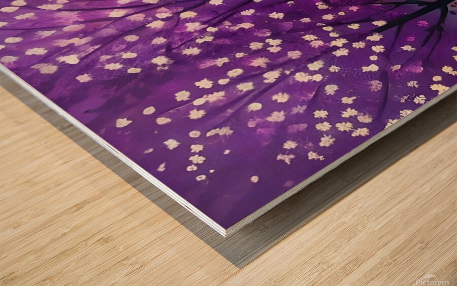 trees painting forest Wood print