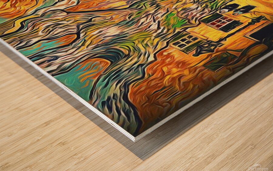 trees painting vincent van gogh art Wood print