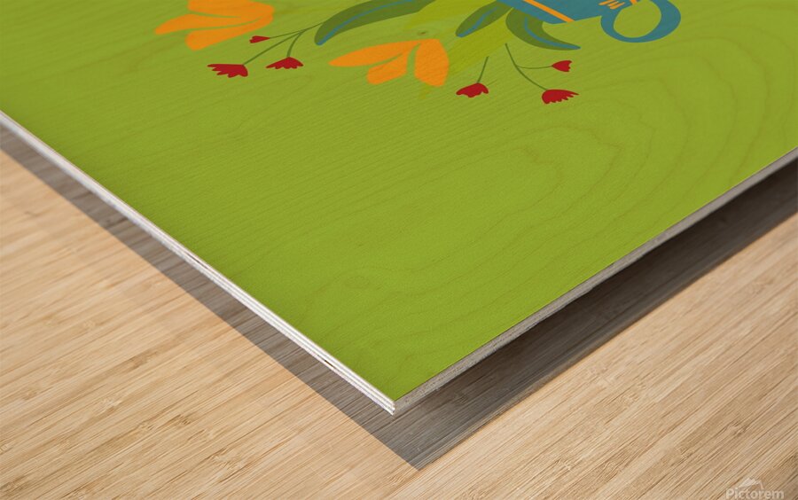 flowers pot vase plant bloom Wood print