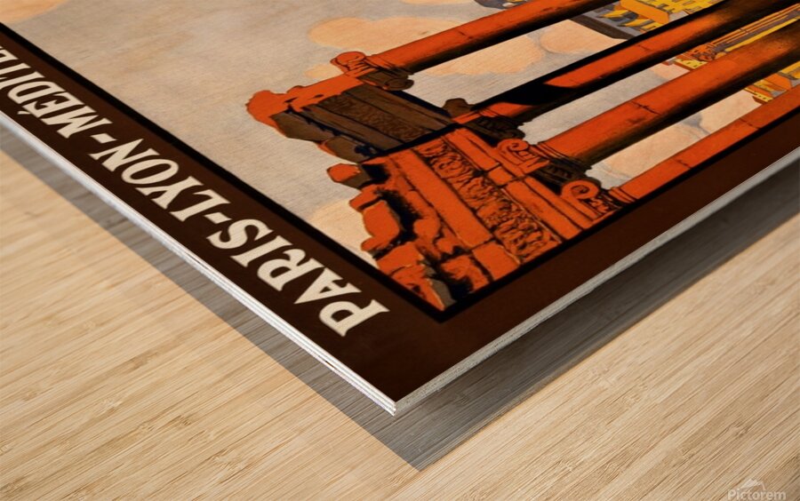 rome vintage travel poster poster Wood print