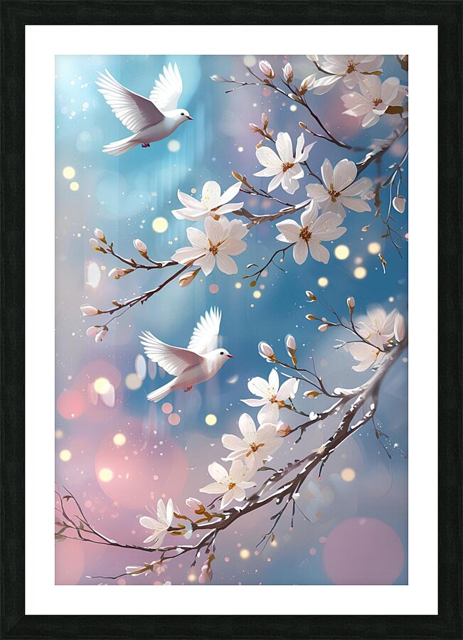 Peaceful Flight in Bloom Picture Frame print