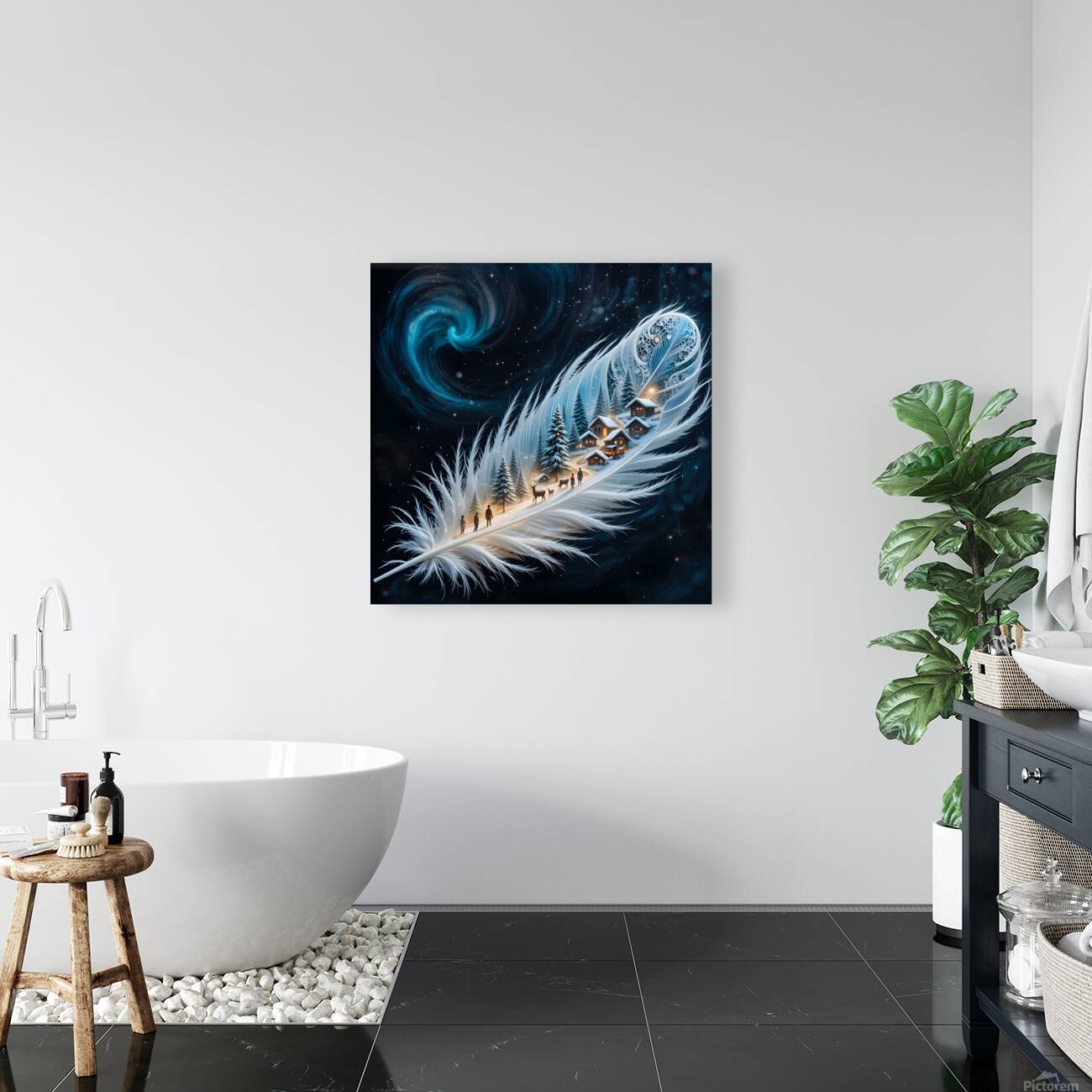 Feather Village Reproduction