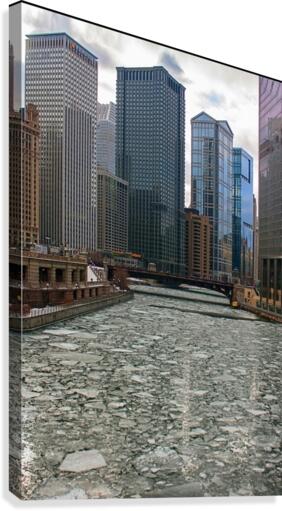 Ice on the River Canvas Print