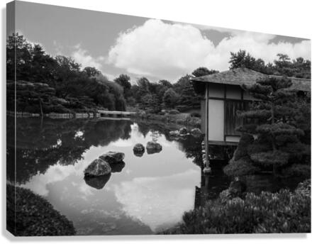 Black White Pond Canvas Print