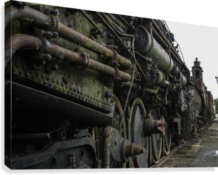Old Train in the Yard Canvas Print