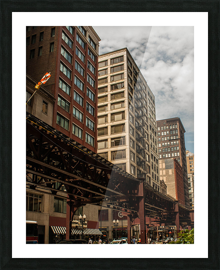 Down the Brown Line Picture Frame print