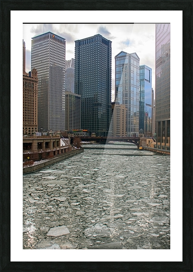 Ice on the River Picture Frame print
