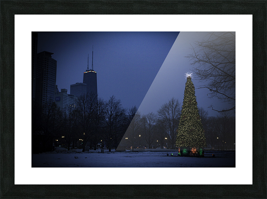 Chicago Christmas Picture Frame print