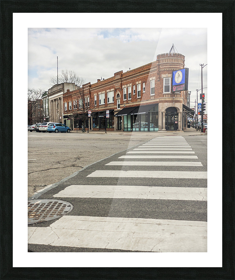 Strolling Down the Street Picture Frame print