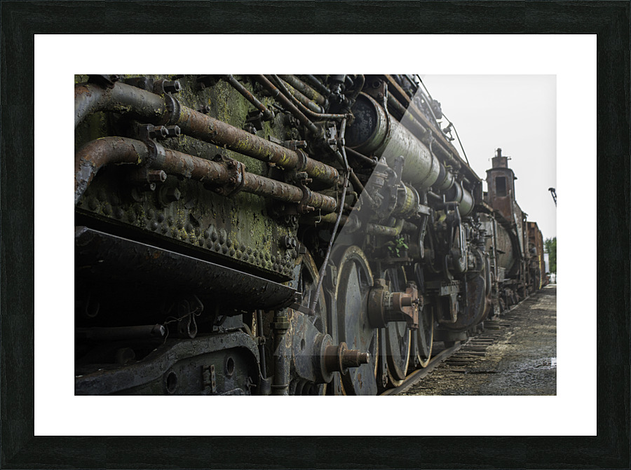 Old Train in the Yard Picture Frame print