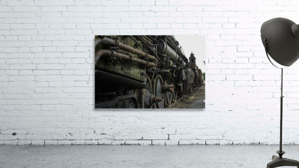 Old Train in the Yard Wall Preview