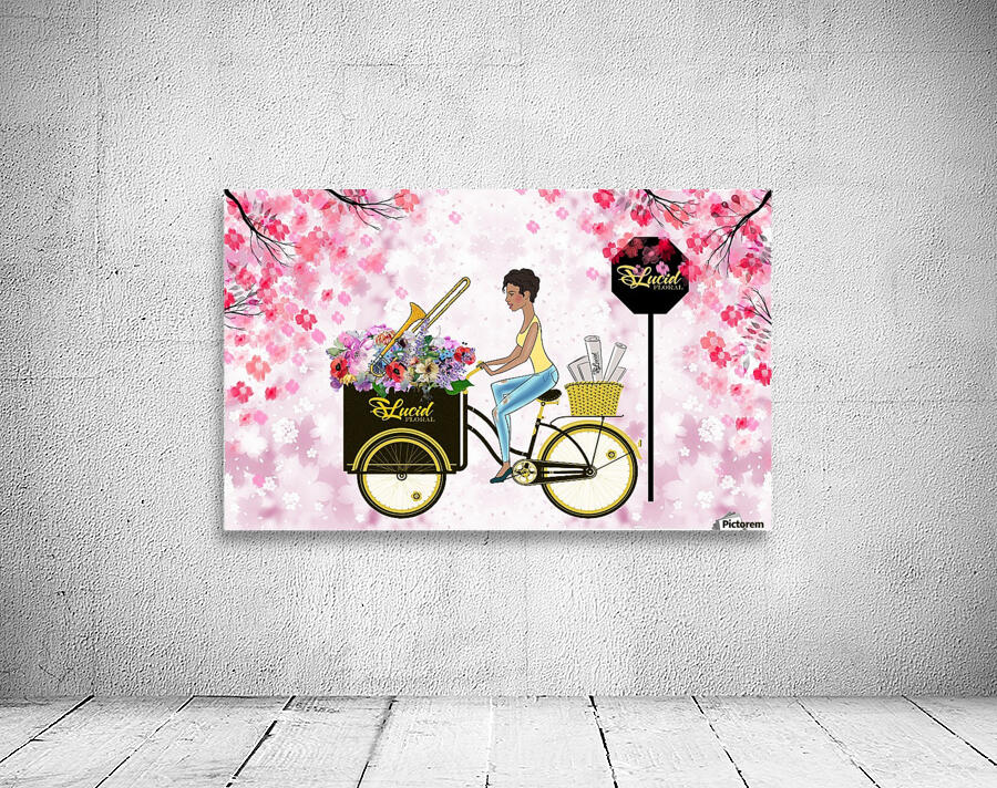 Lady biking Wall Preview