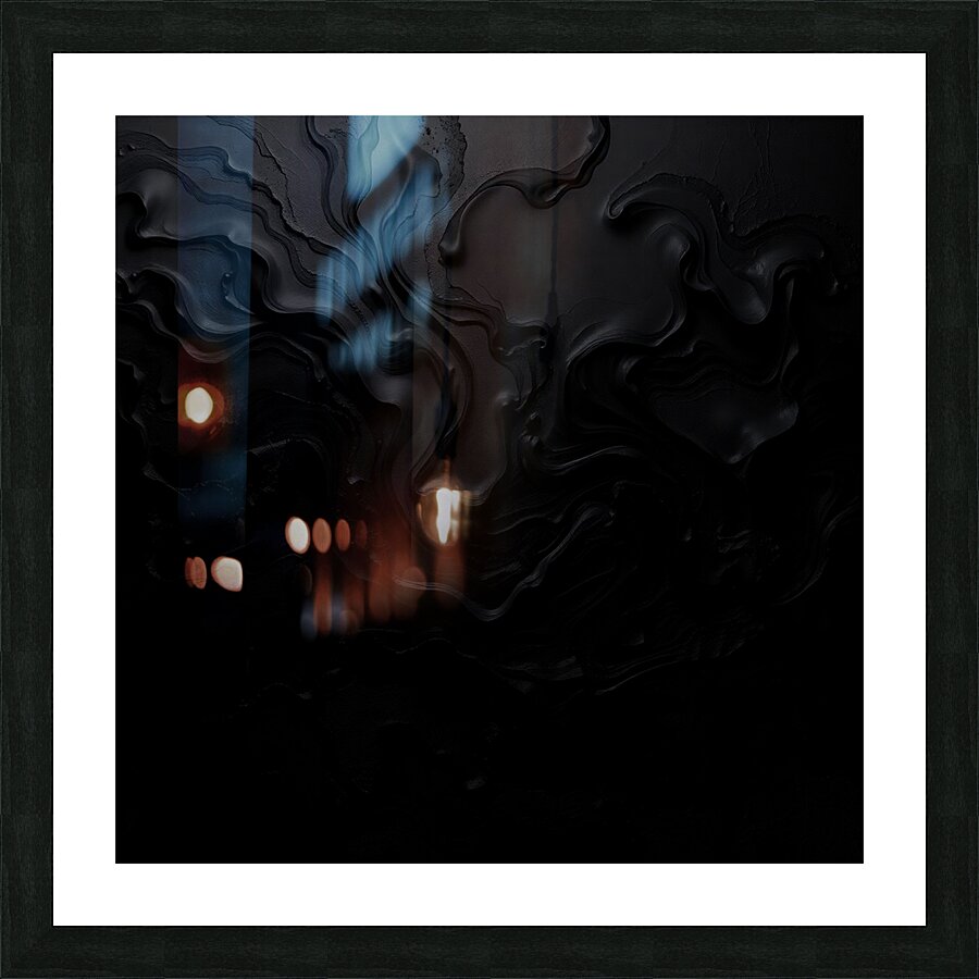 Abstract Black Art Picture Frame print