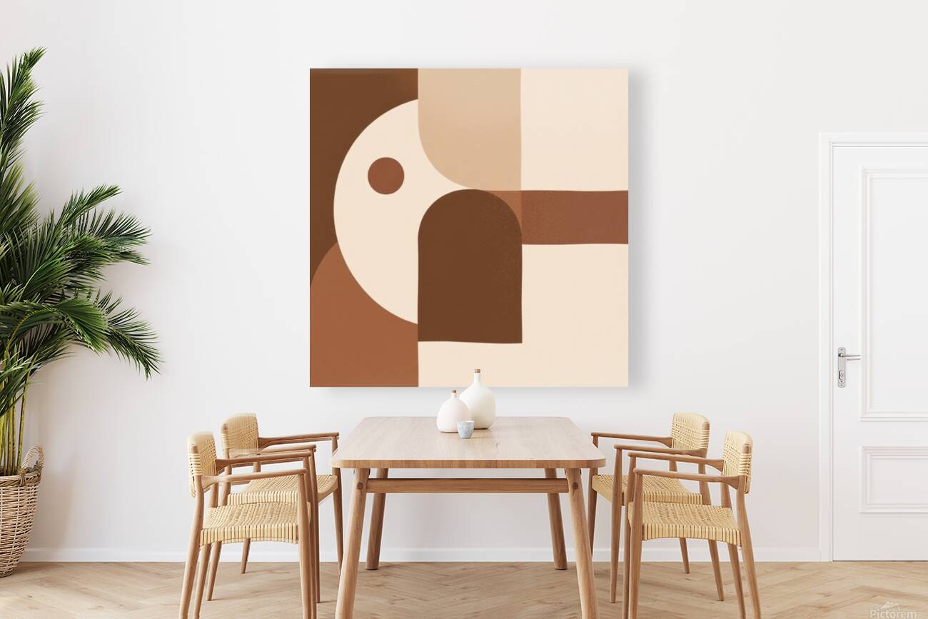Modern flat design dictates this abstract paintin Reproduction