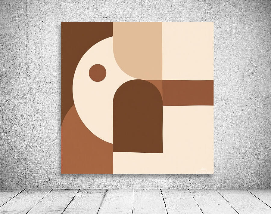 Modern flat design dictates this abstract paintin Wall Preview